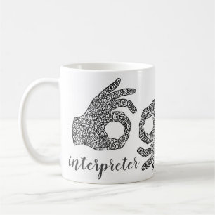 "Interpreter" American Sign Language Mug 