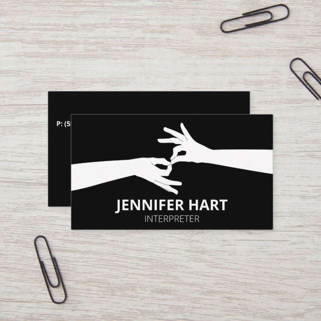 Interpreter Business Card (Front/Back In Situ)