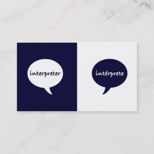 Interpreter English - Spanish Business Card