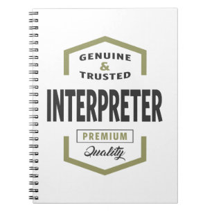 Interpreter Logo Gift Ideas. Notebook