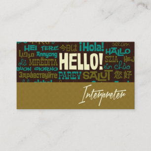 Interpreter, Translator, Business Card