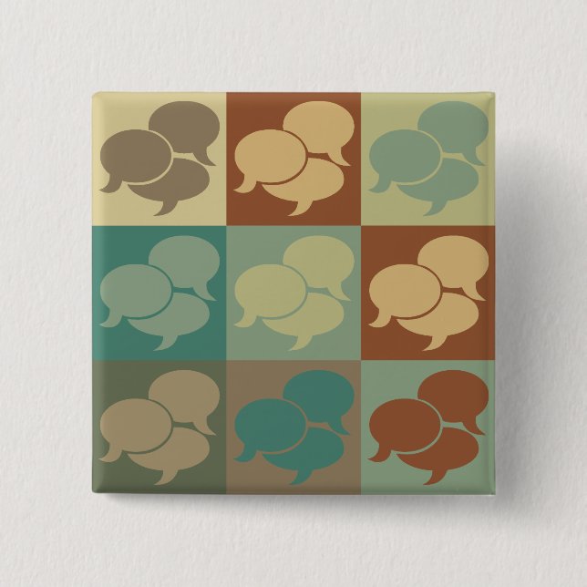 Interpreting Pop Art 15 Cm Square Badge (Front)