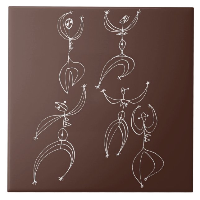 interpretive dance ceramic tile (Front)