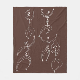 interpretive dance print fleece blanket