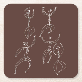 interpretive dance square paper coaster