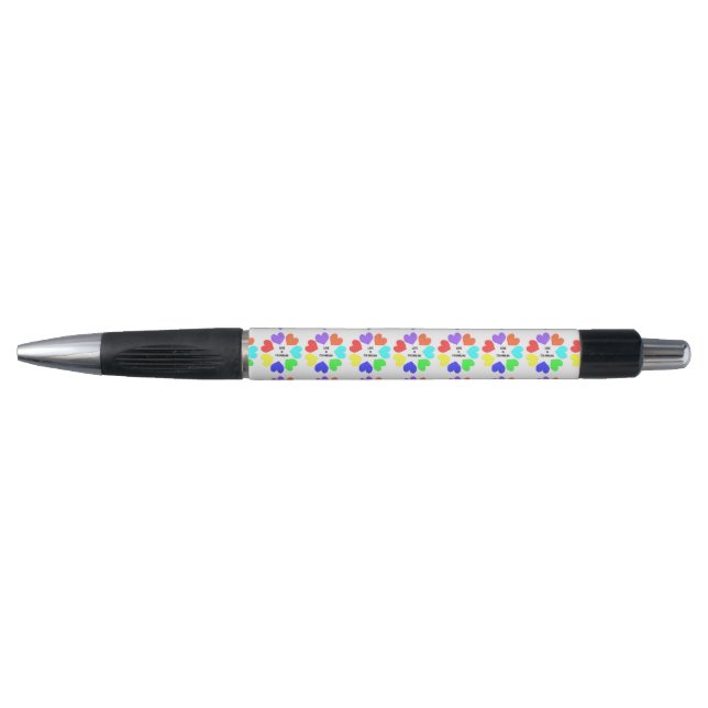 Interracial Love Rainbow Hearts Pens (Front)