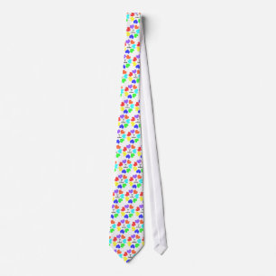 Interracial Love Rainbow Hearts Tie