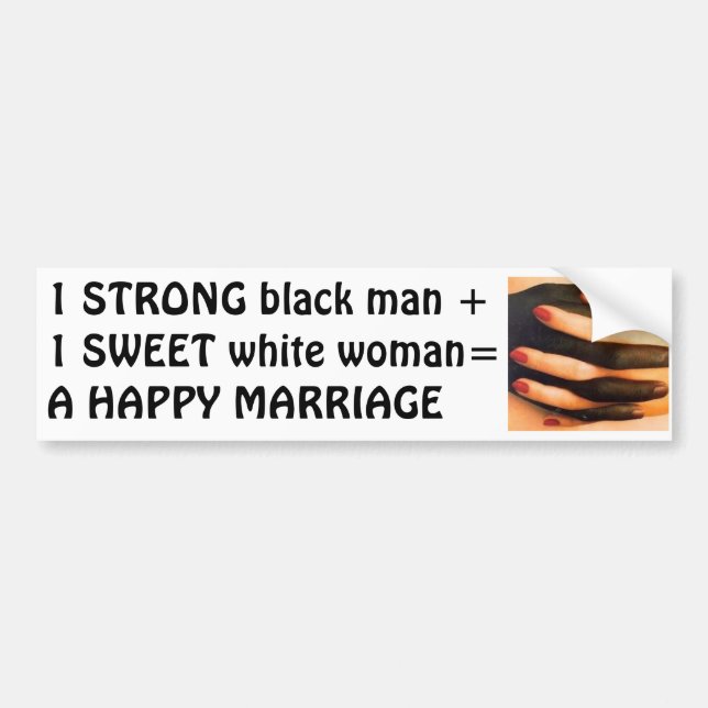 Interracial Relationship Bumper Sticker (Front)