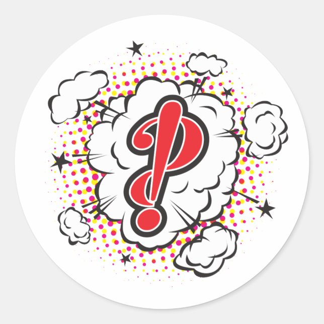 InterroBANG Classic Round Sticker (Front)