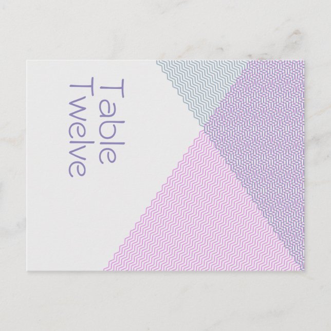 Intersecting Chevrons, table setting Postcard (Front)