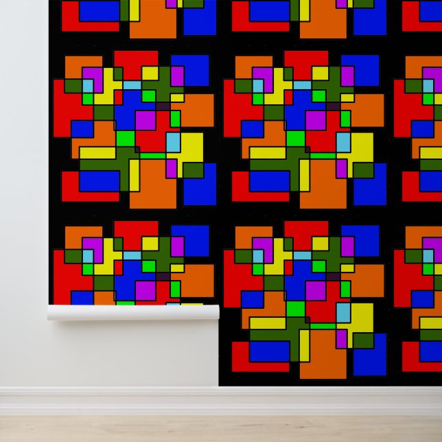 Intersecting colorful rectangles wallpaper (Application)