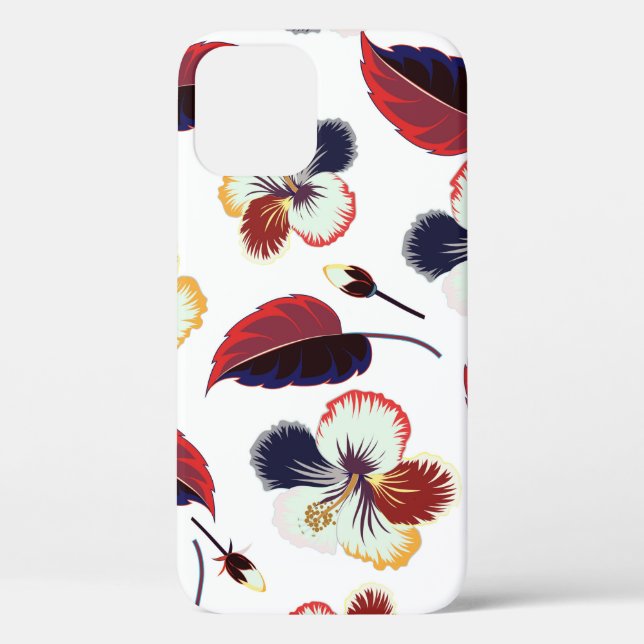Intersecting curved elegant stylised hibiscus flow Case-Mate iPhone case (Back)
