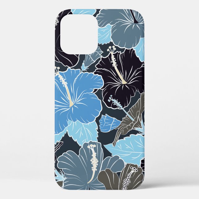 Intersecting curved elegant stylised hibiscus flow Case-Mate iPhone case (Back)