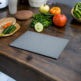 Intersecting E Alphabet Pattern Cutting Board