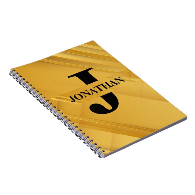 Intersecting Initial Letter Name Typography Design Notebook (Right Side)