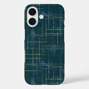 Intersecting lines and shapes creates a textured iPhone 16 case