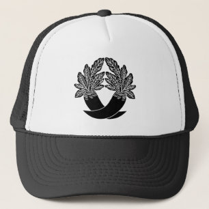 Intersecting radish trucker hat