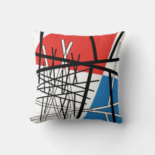 Intersection of Lines & Planes - Abstract Art Cushion