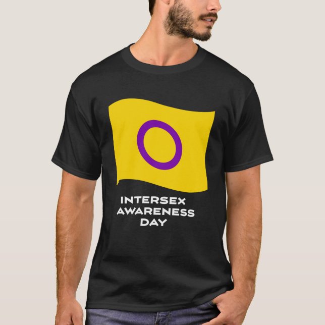 Intersex Flag Intersex Awareness Day T-Shirt (Front)