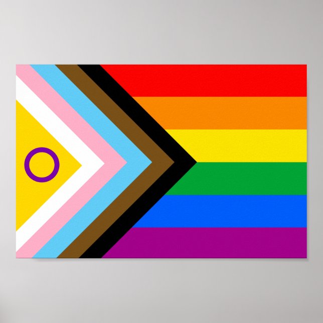 Intersex Inclusive Progress Pride Flag Poster (Front)