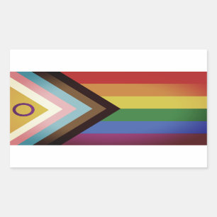 Intersex Inclusive Progress Pride Flag Rectangular Sticker