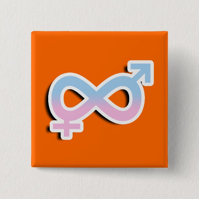 INTERSEX INFINITE SYMBOL 3D 15 CM SQUARE BADGE (Front)