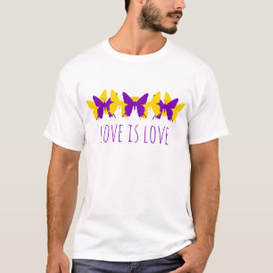 Intersex Love Is Love Butterflies LGBTQ T-Shirt