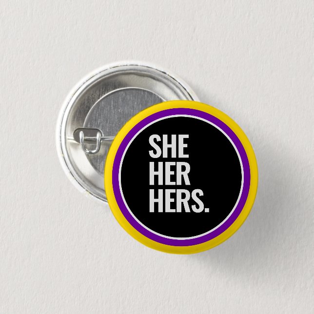 Intersex Pride 3 Cm Round Badge (Front & Back)