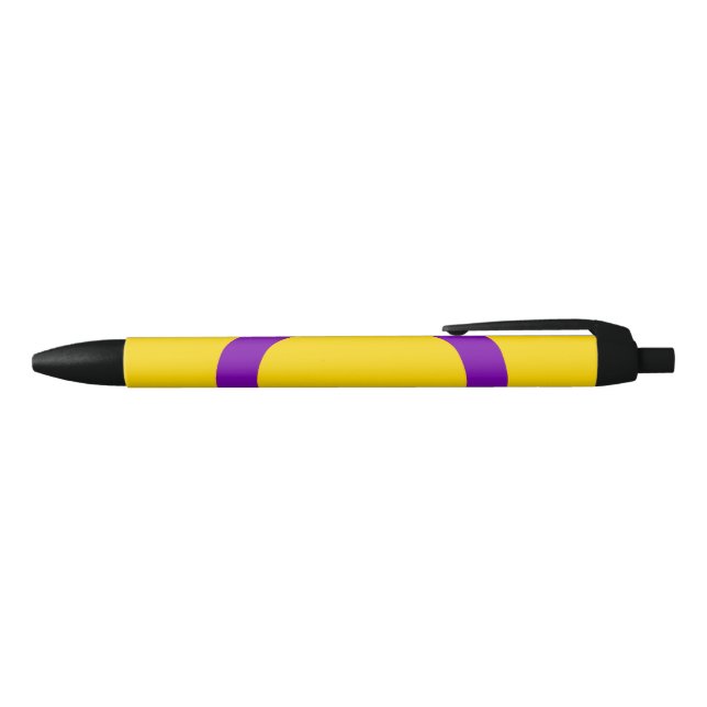Intersex Pride Flag Black Ink Pen (Top)