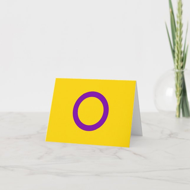 Intersex Pride Flag Card (Front)