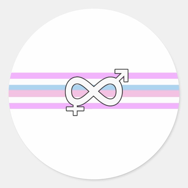 Intersex Pride Flag Classic Round Sticker (Front)
