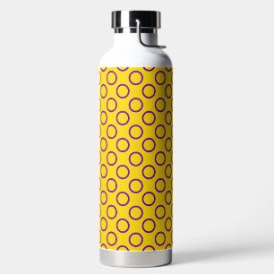 Intersex Pride Flag Colours Polkadots Water Bottle