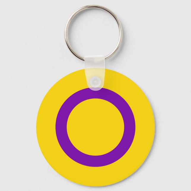 Intersex Pride Flag Key Ring (Front)