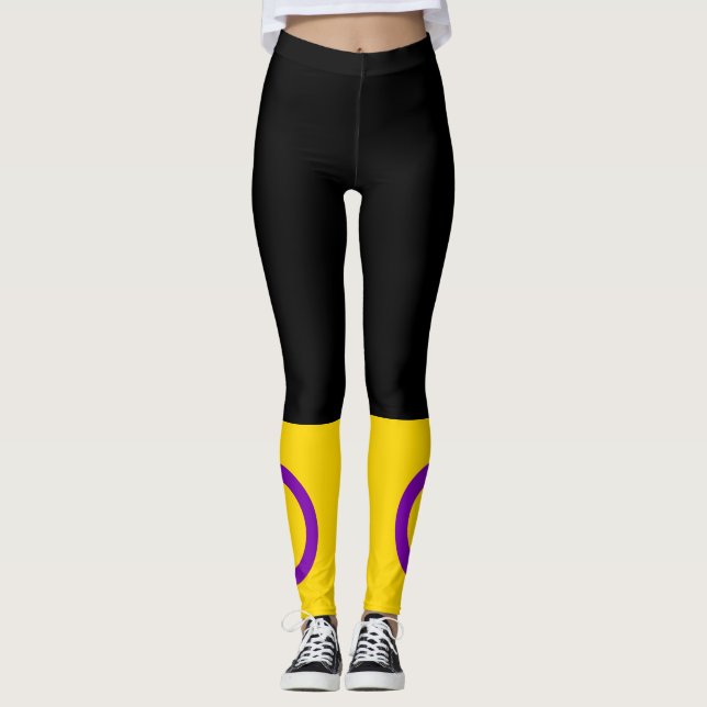Intersex Pride Flag Leggings (Front)