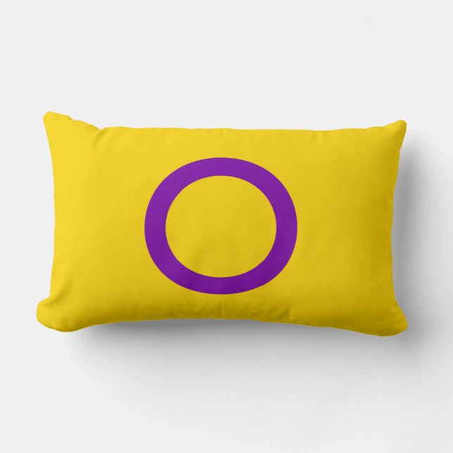 Intersex Pride Flag Lumbar Cushion (Front)