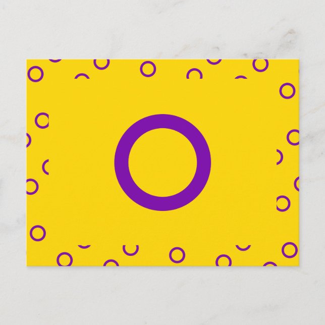 INTERSEX PRIDE FLAG POSTCARD (Front)
