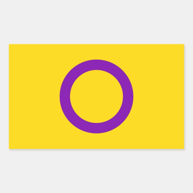 Intersex Pride Flag Rectangular Sticker (Front)