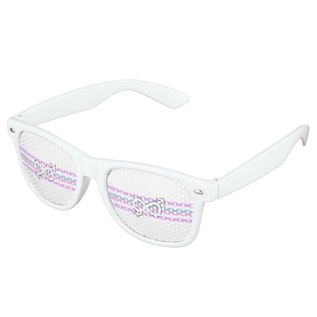 Intersex Pride Flag Retro Sunglasses (Angled)