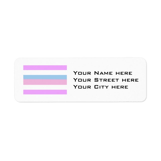 Intersex Pride Flag Return Address Label (Front)