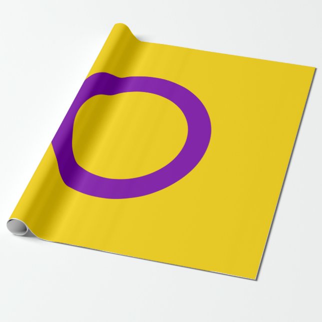 Intersex Pride Flag Wrapping Paper (Unrolled)