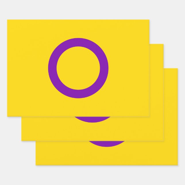 Intersex Pride Flag Wrapping Paper Sheet (Set)