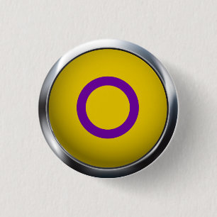 INTERSEX PRIDE MEDALLION 3 CM ROUND BADGE