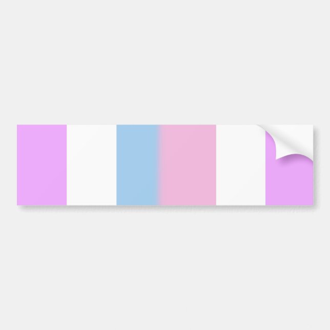 Intersex Pride Stripes Bumper Sticker (Front)