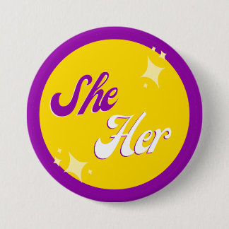 Intersex She/Her Pronouns 7.5 Cm Round Badge