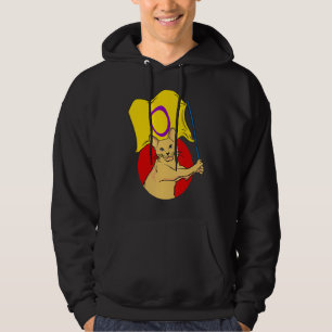 Intersexual Flag Cat Nonbinary Gender Hoodie