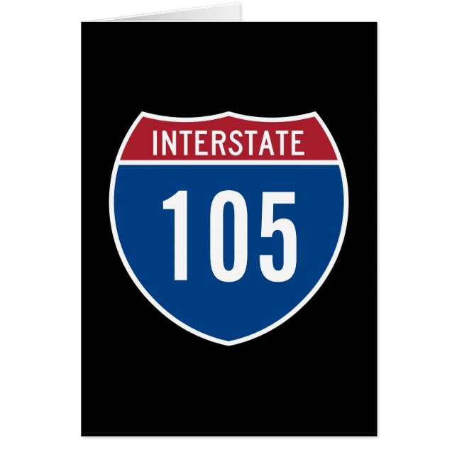 Interstate 105 Birthday Greeting Card (Front)