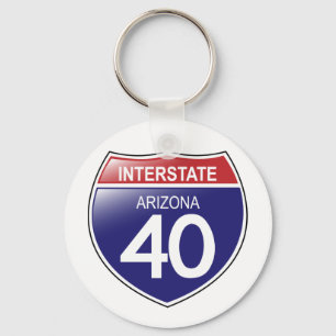 Interstate 40 in Arizona Keychain