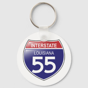 Interstate 55 in Louisiana Keychain
