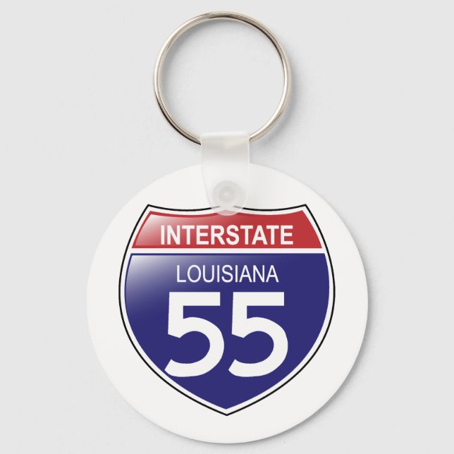 Interstate 55 in Louisiana Keychain (Front)