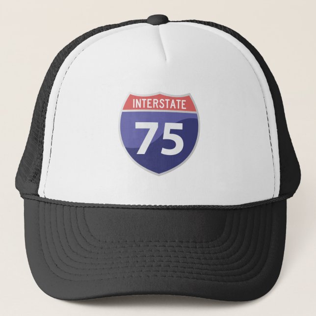 Interstate 75 (I-75) Highway Road Trip Trucker Hat (Front)